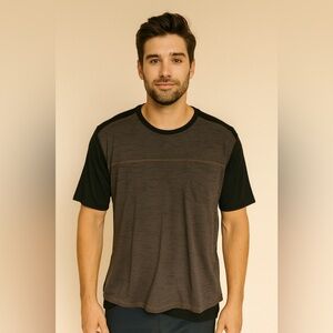 KORSA by Roadrunner Sports Men’s Performance Running Shirt XL Black Gray